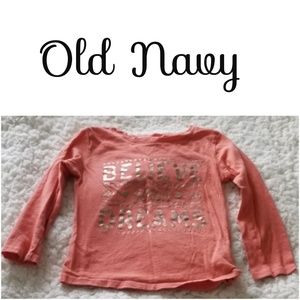 Old Navy, Size 4T, Girls, Coral & Gold Shirt